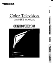 Toshiba CX32D81 Owner's Manual