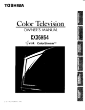 Toshiba CX36H64 Owner's Manual
