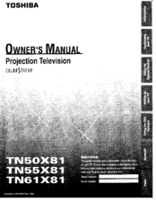 Toshiba TN61X81 Owner's Manual