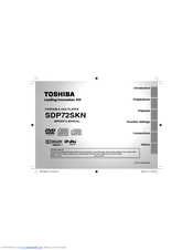 Toshiba SDP72S Owner's Manual