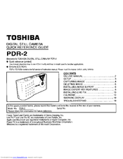 Toshiba PDR-2 Quick Reference Manual