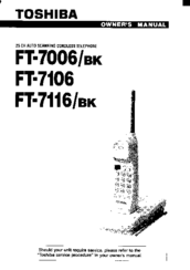 Toshiba FT-7006 User Manual