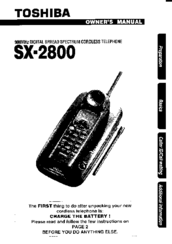 Toshiba SX-2800 Owner's Manual