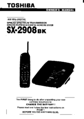 Toshiba SX-2908BK Owner's Manual