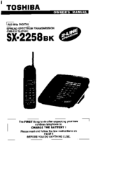 Toshiba SX-2258BK Owner's Manual
