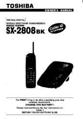 Toshiba SX-2808BK Owner's Manual