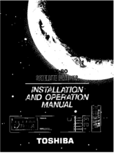 Toshiba TRX-80 Installating And Operation Manual