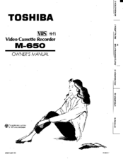Toshiba M650 Owner's Manual