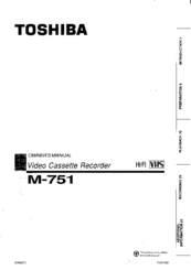 Toshiba M751 Owner's Manual