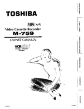 Toshiba M759 Owner's Manual