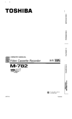 Toshiba M-782 Owner's Manual