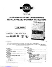 Toyostove Laser 30 Type B User Manual