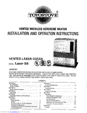 Toyostove Laser 55 Type B User Manual