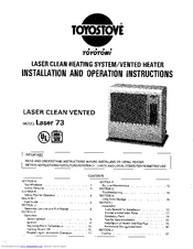 Toyostove Laser 73 User Manual