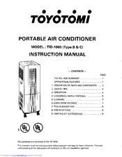 Toyotomi TID-1800 Instruction Manual