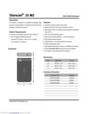 Transcend StoreJet 25M2 Specifications