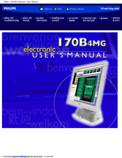 PHILIPS 170B4MG Electronic User's Manual