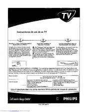 PHILIPS 19-MONO COLOR TV W-REM CONTROL-PEWTER-20LX200 Instrucciones De Uso