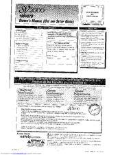 SV2000 19SV07 Owner's Manual
