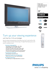 PHILIPS Cineous 32PF9731D Specifications
