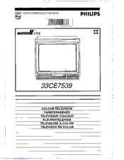 PHILIPS Matchline 33CE7539 Operating Instructions Manual