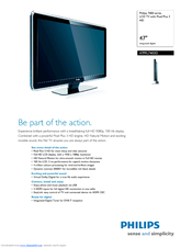 Cavo Alimentazione AC Per TV Philips 47PFL7403D/F7 E 42MF438B/F7 | Nuovo Generico
