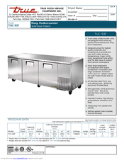 True TUC-93F Specifications