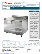 True TWT-44F Specifications
