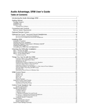 Turtle Beach Audio Advantage SRM User Manual