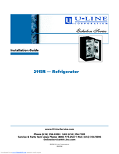 U-Line Echelon 2115RS00 Installation Manual
