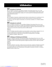 US Robotics 7900A Declaration Of Conformity
