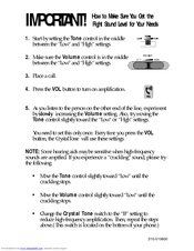 Ultratec CrystalTone Supplementary Manual