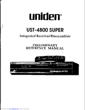 Uniden UST-4800 Super Reference Manual