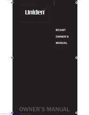 Uniden BC246TUASD Owner's Manual