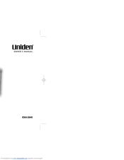 Uniden EXA2245 Owner's Manual