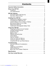 Uniden EXP901 User Manual