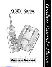 Uniden XC800 Series Owner's Manual