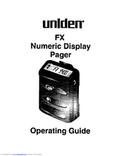 Uniden FX Operating Manual