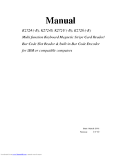 Unitech K2724-B Manual