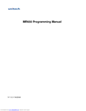 Unitech MR650 Programming Manual