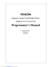 Unitech MSR206 Programmer's Manual