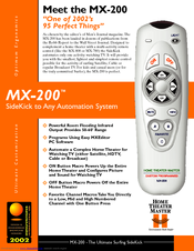 Home Theater Master MX-200 Brochure & Specs