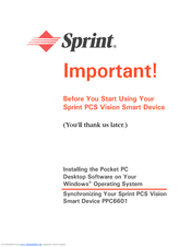 Sprint PPC6601KIT Software Installation Manual