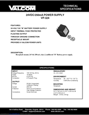 Valcom VP-324 Technical Specifications