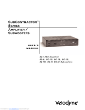 Velodyne SubContractor SC-15 User Manual