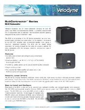 Velodyne SubContractor Series SC-8 Specifications