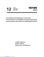 Victor 2640 Owner's Manual