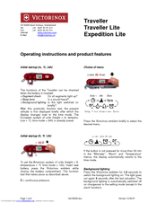 Victorinox Traveller Lite Operating Instructions Manual