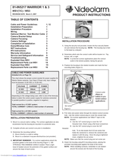 Moog Videolarm WS1C-50NF Product Instructions