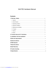 V7 NAV700 Hardware Manual